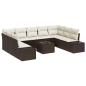 Preview: Gartensofa-set 10 stk. Braun Poly-Rattan