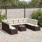 Preview: Gartensofa-set 10 stk. Braun Poly-Rattan