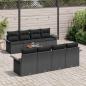 Preview: 9-teiliges Garten-Sofa-Set mit Kissen Schwarz Poly-Rattan Akazie