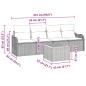Preview: 5-teiliges Garten Sofa Set mit Kissen Schwarz Poly Rattan Akazie, 2-Sitzer Garten Sofa mit Kissen Schwarz Poly Rattan