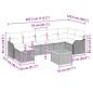 Preview: 8-teiliges Garten-Sofa-Set mit Kissen Grau Poly Rattan Akazie, 2-Sitzer Garten-Sofa mit Kissen Grau Poly Rattan