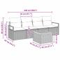 Preview: 5-teiliges Garten Sofa Set mit Kissen Schwarz Poly Rattan Akazie, 2-Sitzer Garten Sofa mit Kissen Schwarz Poly Rattan