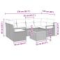 Preview: 7-teiliges Garten-Sofa-Set mit Kissen Beige Poly Rattan Akazie, 2-Sitzer Garten-Sofa mit Kissen Beige Poly Rattan