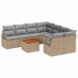 Preview: Gartensofa-set mit Kissen 9 pcs Beige Poly-Rattan