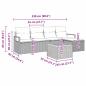 Preview: 6-teiliges Garten Sofa Set mit Kissen Beiges Poly Rattan Akazie, 2-Sitzer Garten Sofa mit Kissen Beiges Poly Rattan