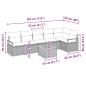 Preview: 7-teiliges Garten-Sofa-Set mit Kissen Beige Poly Rattan Akazie, 2-Sitzer Garten-Sofa mit Kissen Beige Poly Rattan