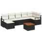 Preview: Gartensofa-set mit Kissen 8 pcs Schwarz Poly-Rattan
