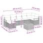 Preview: 8-teiliges Garten Sofa Set mit Kissen - Beige Poly Rattan, 2-Sitzer Garten Sofa mit Kissen - Beige Poly Rattan