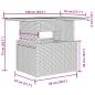 Preview: 5-teiliges Garten Sofa Set mit Kissen Braun Poly Rattan, 2-Sitzer Garten Sofa mit Kissen Braun Poly Rattan