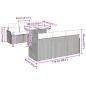 Preview: 7-teiliges Garten-Sofa-Set mit Kissen Grau Poly-Rattan, 2-Sitzer Garten-Sofa mit Kissen Grau Poly-Rattan