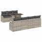 Preview: Gartensofa-set mit Kissen 8 pcs Hellgrau Poly-Rattan