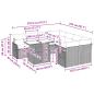 Preview: 9-teiliges Garten-Sofaset mit Kissen Braunes Poly-Rattan, 2-Sitzer-Garten-Sofa mit Kissen Braunes Poly-Rattan