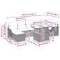 Preview: 8-teiliges Garten Sofa Set mit Kissen Braun Poly Rattan, 2-Sitzer Garten Sofa mit Kissen Braun Poly Rattan