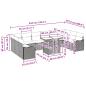 Preview: 11-teiliges Garten Sofa Set mit Kissen Braun Poly Rattan, 2-Sitzer Garten Sofa mit Kissen Braun Poly Rattan