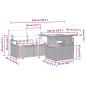 Preview: 5-teiliges Garten-Sofa-Set mit Kissen Beige Poly-Rattan, 2-Sitzer Garten-Sofa mit Kissen Beige Poly-Rattan