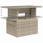 Preview: 7-teiliges Garten Sofa Set mit Kissen Hellgrau Poly Rattan, 2-Sitzer Garten Sofa mit Kissen Grau Poly Rattan