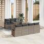 Preview: ARDEBO.de - Gartensofa-set 8 stk. 7-Sitzanzahl Grau Poly-Rattan