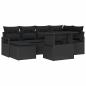 Preview: Garten-Sofa-Set mit Kissen 7 pcs Schwarz