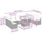 Preview: 11-teiliges Garten-Sofa-Set mit Kissen Beige Poly-Rattan, 2-Sitzer Garten-Sofa mit Kissen Beige Poly-Rattan