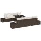 Preview: Gartensofa-set mit Kissen 9 pcs Braun und Creme Poly-Rattan