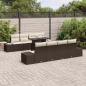 Preview: Gartensofa-set mit Kissen 9 pcs Braun und Creme Poly-Rattan