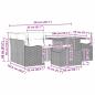 Preview: 7-teiliges Garten-Sofa-Set mit Kissen Schwarz Poly-Rattan Akazie, 2-Sitzer Garten-Sofa mit Kissen Schwarz Poly-Rattan