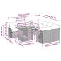 Preview: 9-teilige Garten-Sofa Set mit Kissen Beige Poly Rattan Akazie, 2-Sitzer Garten-Sofa mit Kissen Beige Poly Rattan