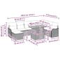 Preview: 9tlg. Garten Sofa Set mit Kissen Grau Poly Rattan Akazie, 2-Sitzer Garten Sofa mit Kissen Grau Poly Rattan
