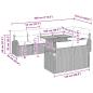 Preview: 9-teiliges Garten Esszimmer-Set mit Kissen Beige Poly Rattan Akazie