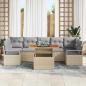 Preview: Garten-Sofa-Set mit Kissen 8 pcs Beige und Grau