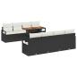 Preview: Garten-Sofa-Set mit Kissen mit Kissen 9 pcs Schwarz und Creme