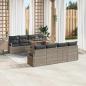 Preview: ARDEBO.de - Garten-Sofa-Set 9 stk. 8-Sitzanzahl Grau und Braun