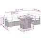 Preview: 7-teiliges Garten Sofa Set mit Kissen Beige Poly Rattan Akazie, 2-Sitzer Garten Sofa mit Kissen Beige Poly Rattan