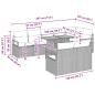 Preview: 9-teiliges Garten Sofa Set mit Kissen Beige Poly Rattan Akazie, 2-Sitzer Garten Sofa mit Kissen Beige Poly Rattan