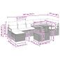 Preview: 8-teiliges Garten Sofa Set mit Kissen Schwarz Poly Rattan Akazie, 2-Sitzer Garten Sofa mit Kissen Schwarz Poly Rattan