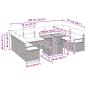 Preview: 10-teiliges Garten-Sofa-Set mit Kissen Beige Poly-Rattan Akazie, 2-Sitzer Garten-Sofa mit Kissen Beige Poly-Rattan
