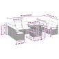 Preview: 11-teiliges Garten-Sofa-Set mit Kissen Beige Poly Rattan Akazie, 2-Sitzer Garten-Sofa mit Kissen Beige Poly Rattan