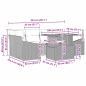 Preview: 7-teiliges Garten-Esszimmer-Set mit Kissen Beige Poly Rattan Akazie