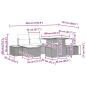 Preview: 7-teilige Garten-Essgruppe mit Kissen Beige Poly-Rattan Akazie