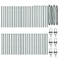 Preview: Zaunpfosten 52 Stück Grün Ø32 mm 120 cm Galvanisiertes Stahl
