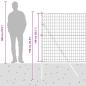 Preview: Bodenmontierter Euro-Zaun 10 x 1,4 m PVC-beschichteter Stahl