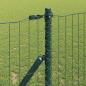 Preview: Euro Zaun mit 7 Pfosten 1,4x10 m aus galvanisiertem Stahl in Grün