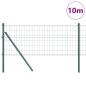 Preview: Euro Zaun mit 7 Pfosten 0.8x10 m Verzinkter Stahl Grün