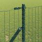 Preview: Euro-Zaun mit 7 Pfosten 1x10 m verzinkter Stahl Grün