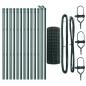Preview: Euro Zaun mit 13 Pfosten 0.6x25 m galvanisierter Stahl grün