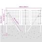 Preview: Bodenmontierter Euro-Zaun 25 x 0,6 m PVC-beschichteter Stahl