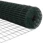 Preview: Euro Zaun mit 13 Pfosten 0.4x25 m verzinktem Stahl in Grün
