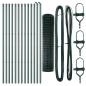 Preview: Euro Zaun Set mit 2 Grün Metall mit PVC-Beschichtung 25 x 1,2 m