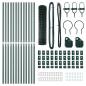 Preview: Euro Zaun Set mit 2 Grün Metall mit PVC-Beschichtung 25 x 1,2 m