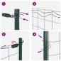 Preview: Euro Zaun Set aus 2 Grün Metall 10 x 1 m Langlebig Euro Zaun